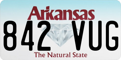 AR license plate 842VUG