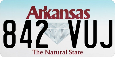 AR license plate 842VUJ