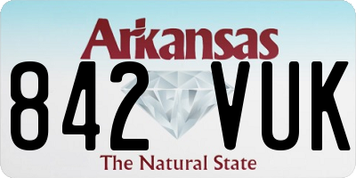 AR license plate 842VUK