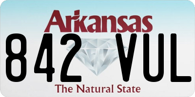 AR license plate 842VUL