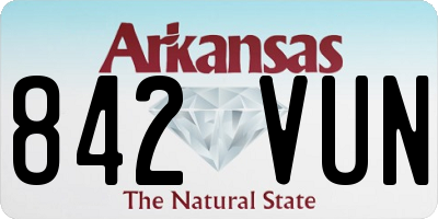 AR license plate 842VUN