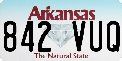 AR license plate 842VUQ