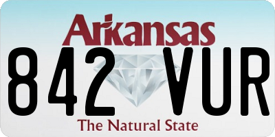 AR license plate 842VUR