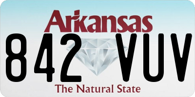 AR license plate 842VUV