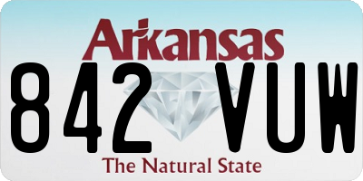 AR license plate 842VUW