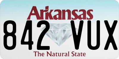 AR license plate 842VUX