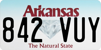 AR license plate 842VUY