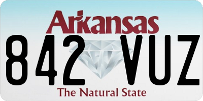 AR license plate 842VUZ