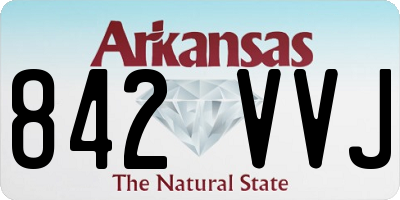 AR license plate 842VVJ