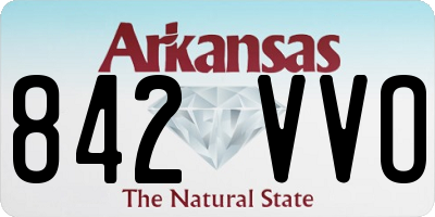 AR license plate 842VVO