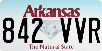 AR license plate 842VVR