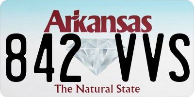 AR license plate 842VVS