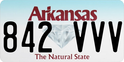 AR license plate 842VVV