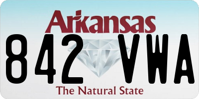 AR license plate 842VWA
