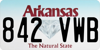 AR license plate 842VWB