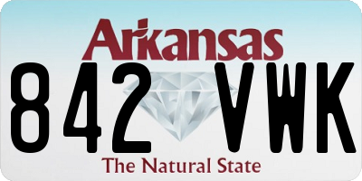 AR license plate 842VWK