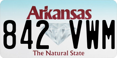 AR license plate 842VWM