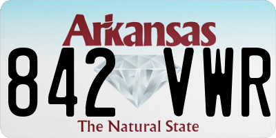 AR license plate 842VWR