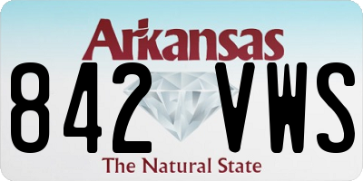 AR license plate 842VWS