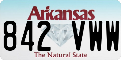 AR license plate 842VWW