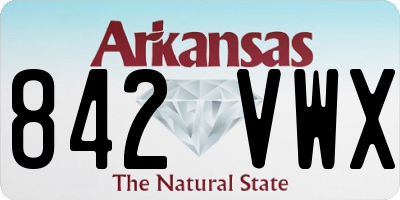 AR license plate 842VWX