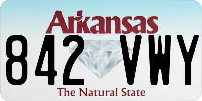 AR license plate 842VWY