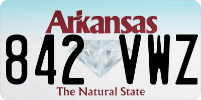 AR license plate 842VWZ