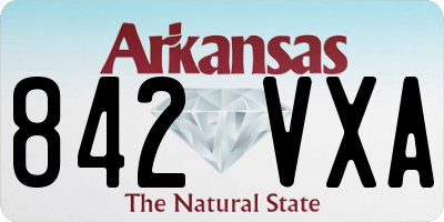 AR license plate 842VXA