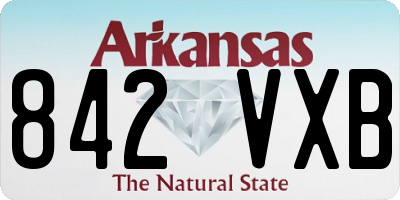 AR license plate 842VXB
