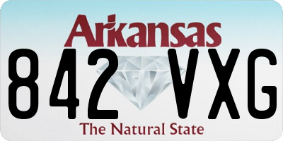 AR license plate 842VXG