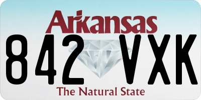 AR license plate 842VXK