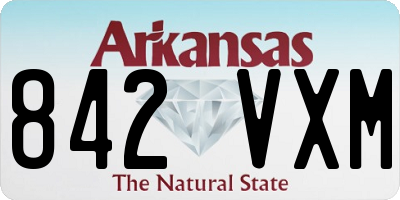AR license plate 842VXM