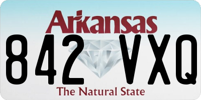 AR license plate 842VXQ