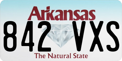 AR license plate 842VXS