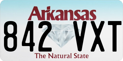 AR license plate 842VXT