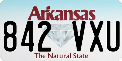 AR license plate 842VXU