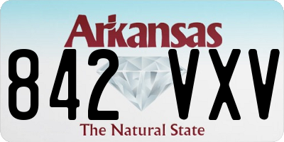 AR license plate 842VXV