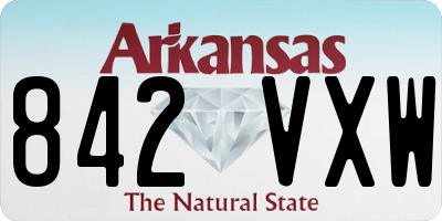 AR license plate 842VXW