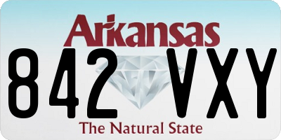 AR license plate 842VXY