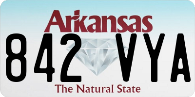 AR license plate 842VYA