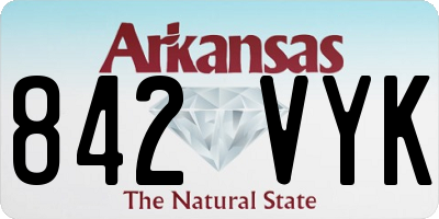 AR license plate 842VYK