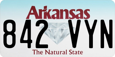 AR license plate 842VYN
