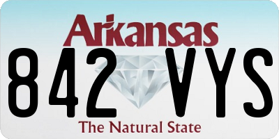 AR license plate 842VYS