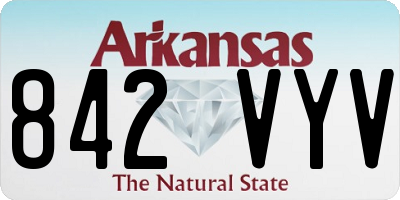 AR license plate 842VYV