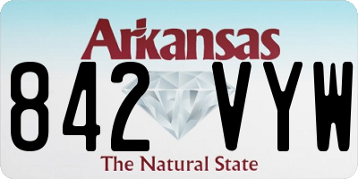 AR license plate 842VYW