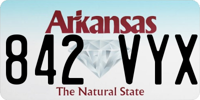 AR license plate 842VYX