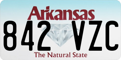 AR license plate 842VZC
