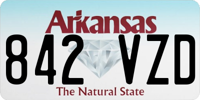 AR license plate 842VZD