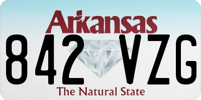 AR license plate 842VZG