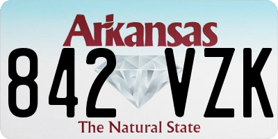 AR license plate 842VZK